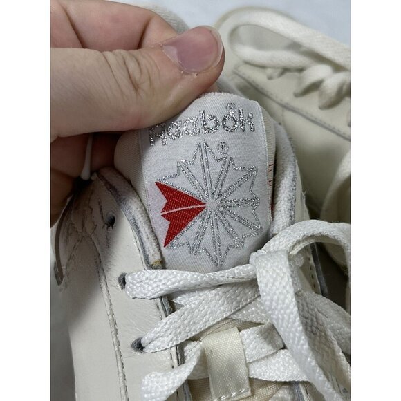 reebok npc low top leather sneaker in chalk size 8 womens - Picture 11 of 16